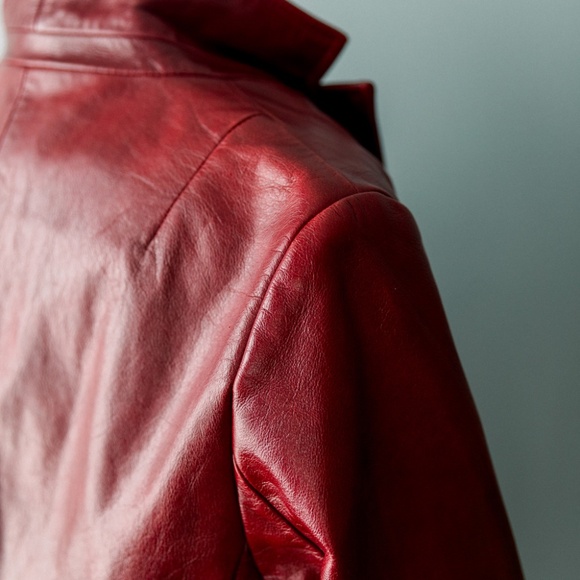 Vintage 90's GAP red leather jacket - Picture 8 of 8